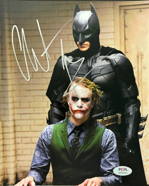 Christian Bale Signed 8" x 10" Color Photo as Batman from "The Dark Knight" (PSA/DNA)