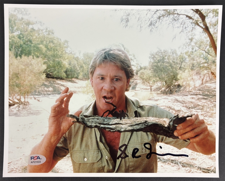 Steve Irwin (Crocodile Hunter) Rare Signed 8" x 10" Color Photo (PSA/DNA)