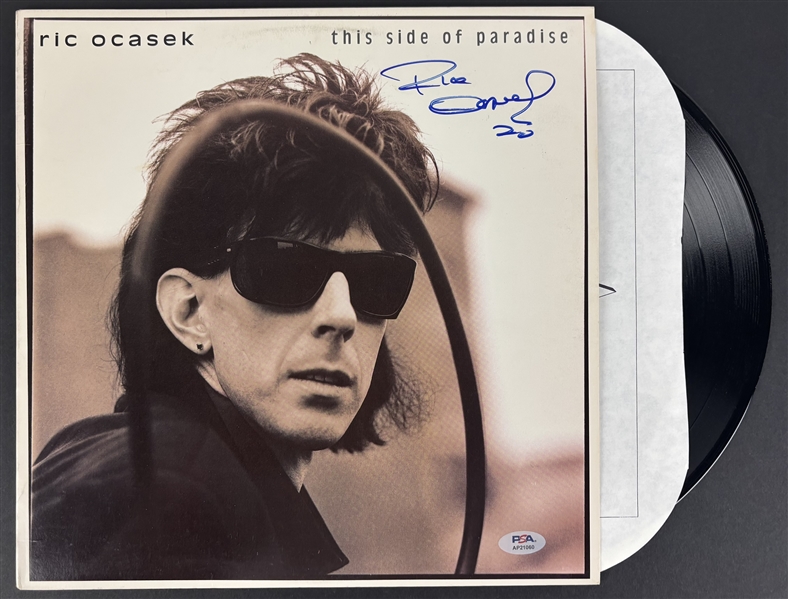 The Cars: Ric Ocasek Signed "This Side of Paradise" Record Album with Great Signature (PSA/DNA)