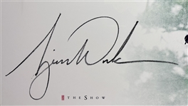 Tiger Woods Autographed Masterpiece The Show 44 x 18 Lithograph Display with MASSIVE 2-Foot Long Autograph (UDA & Beckett/BAS)