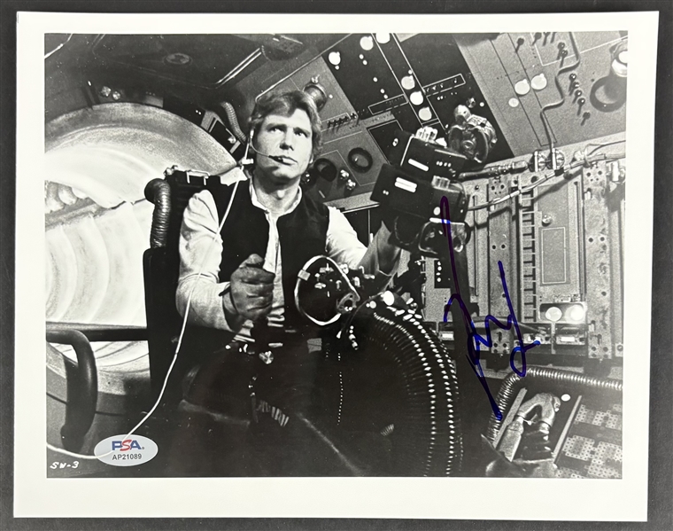 Harrison Ford Signed 8" x 10" B&W Photo as Han Solo from Star Wars (PSA/DNA LOA)