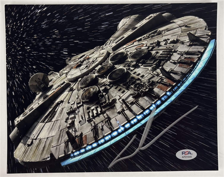 Star Wars: George Lucas Signed 8" x 10" Color Photo of The Millenium Falcon (PSA/DNA)