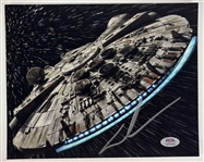 Star Wars: George Lucas Signed 8" x 10" Color Photo of The Millenium Falcon (PSA/DNA)