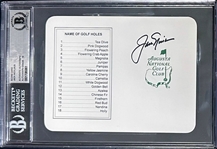 Jack Nicklaus Signed Augusta National Golf Club Score Card with GEM MINT 10 Autograph (Beckett/BAS Encapsulated)