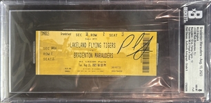 Paul Skenes Signed Single-A Debut Ticket (MiLB/Pro Debut) from August 15, 2023 - Skenes 2Ks (Beckett/BAS Encapsulated)