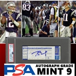 Tom Brady Signed Historic "Drew Bledsoe Injured / Brady Plays" September 23, 2001 Game Ticket - The Game that Started Bradys Career! (PSA/DNA MINT 9 Auto - PSA Pop 4!)