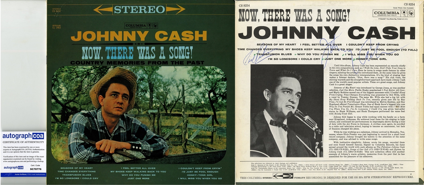 Johnny Cash and Carl Perkins Signed Now, There Was a Song (2 Sigs)(ACOA)