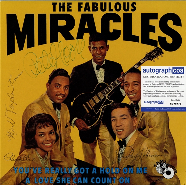 Miracles: Robinson, Robinson, White, Moore, and Tarplin (5 Sigs)(ACOA)