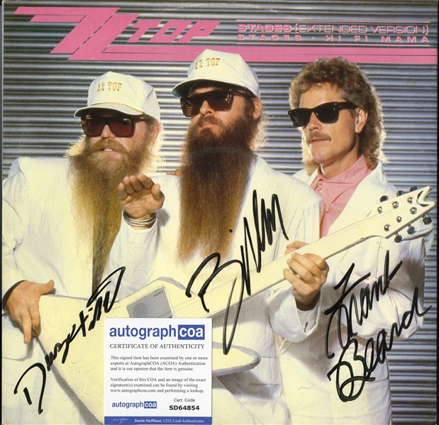 ZZ Top: Hill, Gibbons, and Beard Signed Album (3 Sigs)(ACOA)
