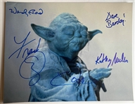 Star Wars: Yoda Signed 11" x 14" Color Photo with Frank Oz, Proud, Mullen & Barclay (K9 Graphs & Beckett/BAS LOA)