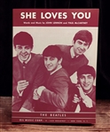 The BEATLES: Original Vintage Sheet Music – "She Loves You" (1963) (Unsigned) 