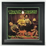 Marilyn Manson Group Signed 25" x 25" "Portrait of the American Family" Poster in Framed Display (Beckett/BAS LOA)
