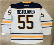 Rasmus Ristolainen Signed White Reebok Large Jersey (JSA)