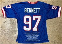 Cornelius Bennett Signed NFL-Style Stat Jersey (Beckett/BAS)