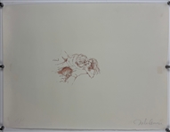 John Lennon Signed 24x30 Sketch (PSA/DNA LOA)