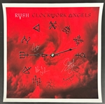 Rush: Peart, Lifeson, Lee Signed 17x17 Poster (Beckett/BAS LOA) (3 Sigs)