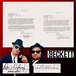 Scarce "Blues Brothers" documents from Belushi and Aykroyd (2 Sigs)(Beckett/BAS)