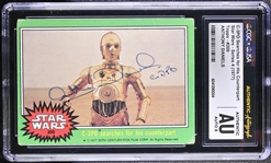 Anthony Daniels Signed 1977 Topps Star Wars Series 4 #200 Trading Card (CGC 8 Auto)