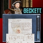 King Henry VIII Incredibly Rare Signed 1514 Royal Pay Order Document (Beckett/BAS Encapsulated)