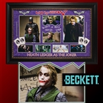 Heath Ledger Incredibly Rare “Dark Knight” 8 x 10 Photograph with Incredible "Big Smile" Inscription in Amazing Custom Framed Display! (Beckett/BAS LOA)