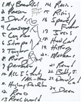 Bruce Springsteen Handwritten & Signed Setlist – July 13, 2005 – Devils & Dust Tour (Beckett/BAS & PSA)