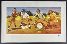 Multi-Signed Ltd. Ed. 86 HOF Legendary Ladies Baseball Lithograph w/ Hohlmayer, Davis & More! (Beckett/BAS)