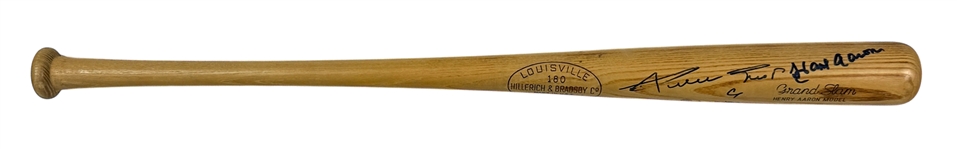 Willie Mays, Hank Aaron, Eddie Murray & Miguel Cabrera signed "3500 Club" Louisville Slugger Bat (JSA & Beckett LOAs)