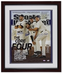 NY Yankees Core Four Jeter, Rivera, Posada, Pettitte signed 16" x 20" Sports Illustrated Cover Photo Framed (Steiner & MLB Authentication)