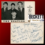 The Beatles UBER RARE Fully Signed 1963 Parlophone Records Promotional Card with Exceptional Autographs! (Beckett/BAS, and Tracks, Ltd. LOAs)