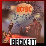 AC/DC ULTRA RARE Vintage Group Signed "Let There Be Rock" Record Album with Bon Scott - The Finest Weve Seen or Handled! (Beckett/BAS LOA)