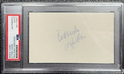 Elton John Vintage Signed 3" x 5" index Card with Superb Autograph (PSA/DNA Encapsulated)