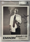 Eminem Rare & Desirable Signed 8" x 10" Promotional Photo with Dual "Marshall" and "Shady" Autographs (Beckett/BAS Encapsulated & LOA)