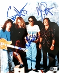 Van Halen Group Signed 8" x 10" Color Photograph with 4 Signatures (Hagar Era)(Beckett/BAS LOA)